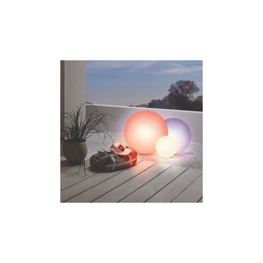 Eglo 55784 - LED RGBW Āra lampa MONTEROLO-C 1xE27/9W/230V IP65 d. 39 cm + tālvadības pults