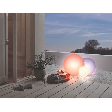 Eglo 55787 - LED RGBW Āra lampa MONTEROLO-C 1xE27/9W/230V 2700-6500K IP65 d. 39 cm + tālvadības pults