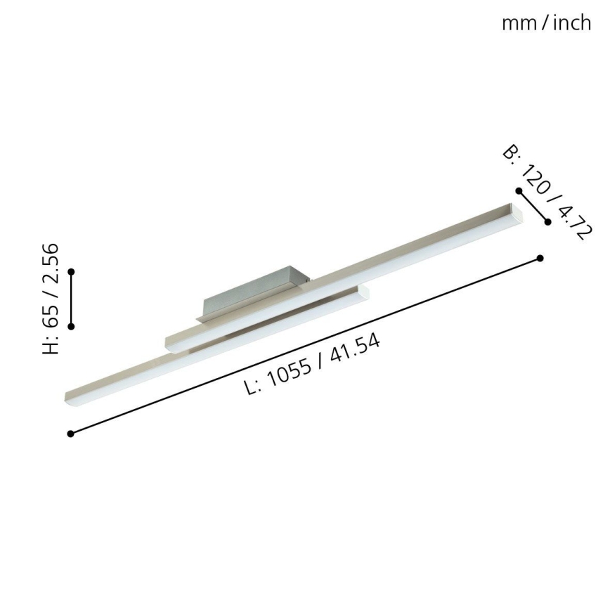 Eglo 55971 - LED RGBW ar regulējamu spilgtumu griestu gaismeklis FRAIOLI-C LED/34W/230V 2700-6500K matēts hroms + tālvadības pults