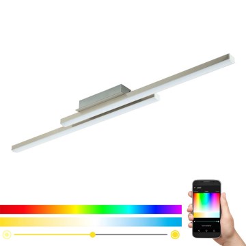 Eglo 55971 - LED RGBW dimmējams griestu gaismeklis FRAIOLI-C LED/34W/230V 2700-6500K matēts hroms + tālvadība