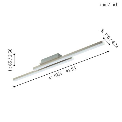 Eglo 55971 - LED RGBW dimmējams griestu gaismeklis FRAIOLI-C LED/34W/230V 2700-6500K matēts hroms + tālvadība