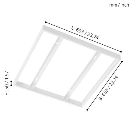 Eglo - Griestu paneļa rāmis 603x603mm