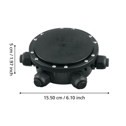 Eglo 61728 - Ūdensizturīga sadales kaste 6 izejas CONNECTOR BOX 230V IP68