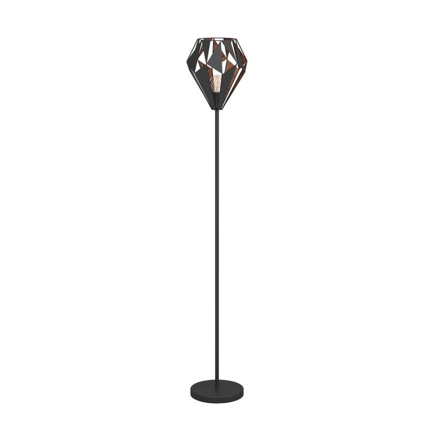 Eglo 62838 - Grīdas stāvlampa CARLTON PRO 1xE27/60W/230V melna