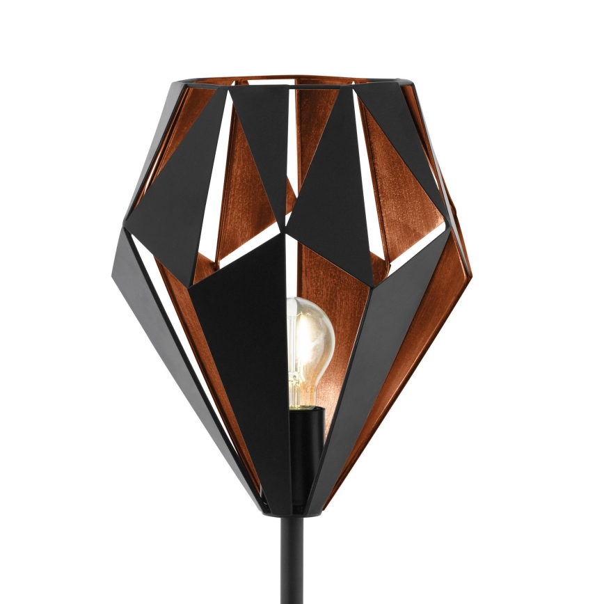 Eglo 62838 - Grīdas stāvlampa CARLTON PRO 1xE27/60W/230V melna