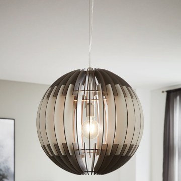 Eglo 63256 - Pakaramā lampa ar vadu OLMERO PRO 1xE27/60W/230V Ø 40 cm pelēka/balta