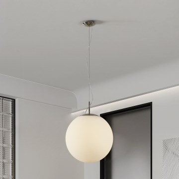 Eglo 63271 - Piekaramā lampa uz troses PIEDALE 1xE27/60W/230V Ø 43 cm matēts hroms