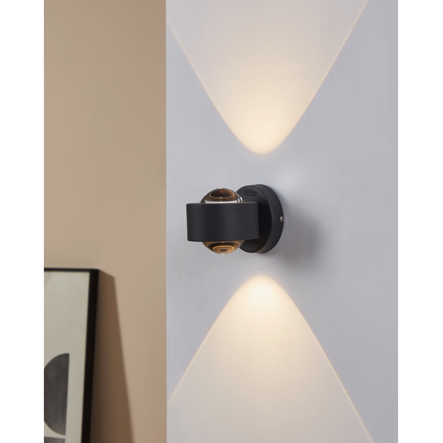 Eglo 64496 - LED sienas gaismeklis ONO PRO 2xLED/2,5W/230V antracīts