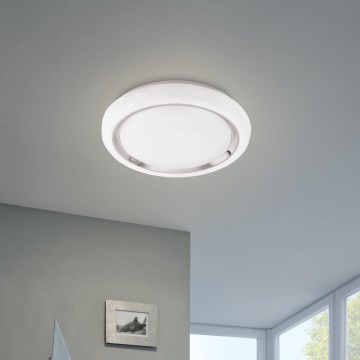 Eglo 64529 - LED RGBW Aptumšojama griestu lampa CAPASSO-C LED/17W/230V balta
