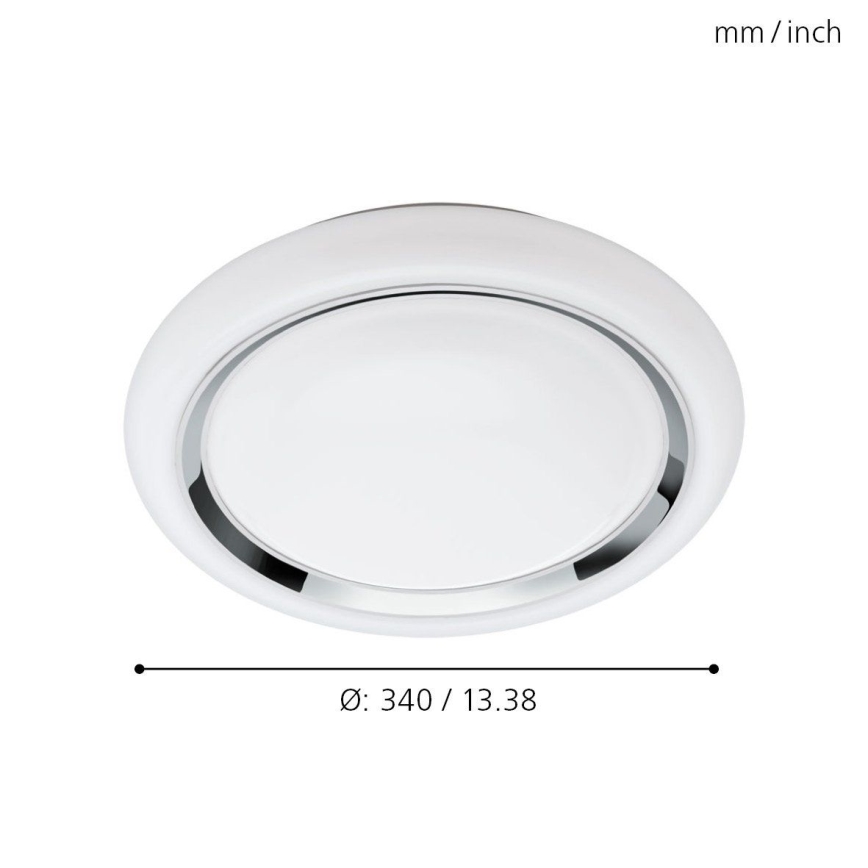 Eglo 64529 - LED RGBW Aptumšojama griestu lampa CAPASSO-C LED/17W/230V balta