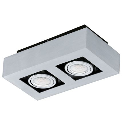 Eglo 64695 - LED Starmetis LOKE PRO 2xGU10/5W/230V 3000K matēts hroms