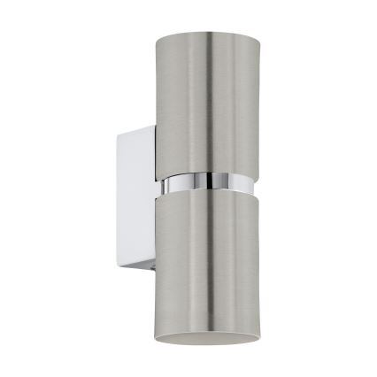 Eglo 64794 - LED Sienas lampa PASSA PRO 2xGU10/3,3W/230V 3000K matēts hroms
