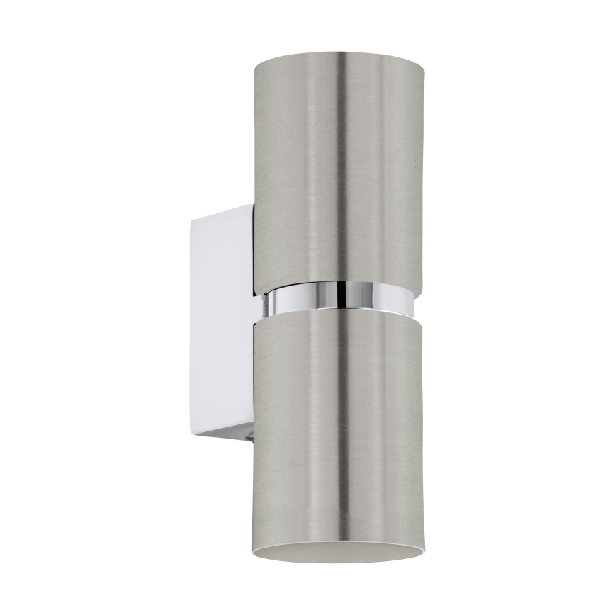 Eglo 64794 - LED Sienas lampa PASSA PRO 2xGU10/3,3W/230V 3000K matēts hroms