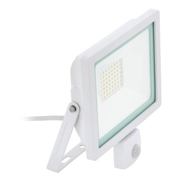 Eglo 64883 - LED Prožektors ar sensoru FILETTI LED/10W/230V 4000K IP44 balta