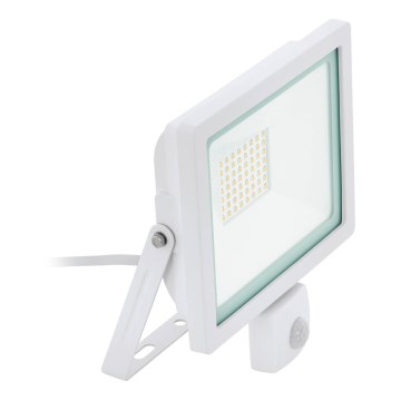Eglo 64886 - LED Prožektors ar sensoru FILETTI LED/50W/230V 4000K IP44 balta