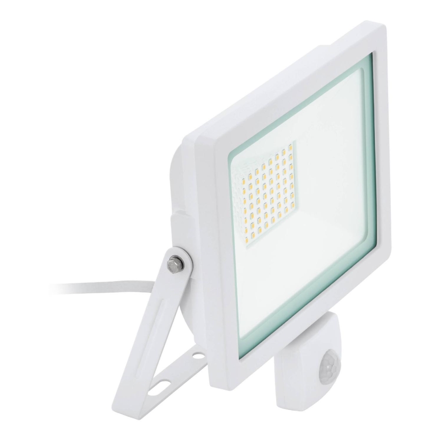 Eglo 64886 - LED Prožektors ar sensoru FILETTI LED/50W/230V 4000K IP44 balta