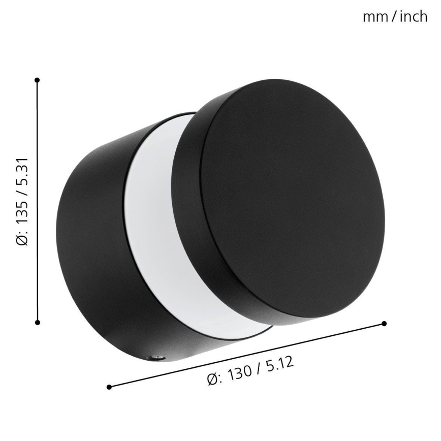 Eglo 65038 - LED āra sienas gaismeklis MELZO PRO LED/11W/230V 3000K IP44 melns