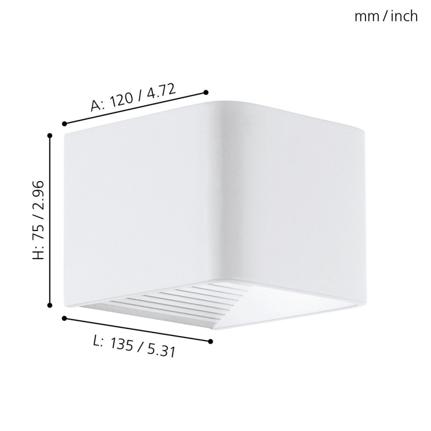 Eglo 65043 - LED Āra sienas lampa DONINNI PRO LED/5W/230V IP44 balta