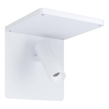 Eglo 67562 - LED Sienas lampa ar plauktu CIGLIE LED/8,1W/230V balta