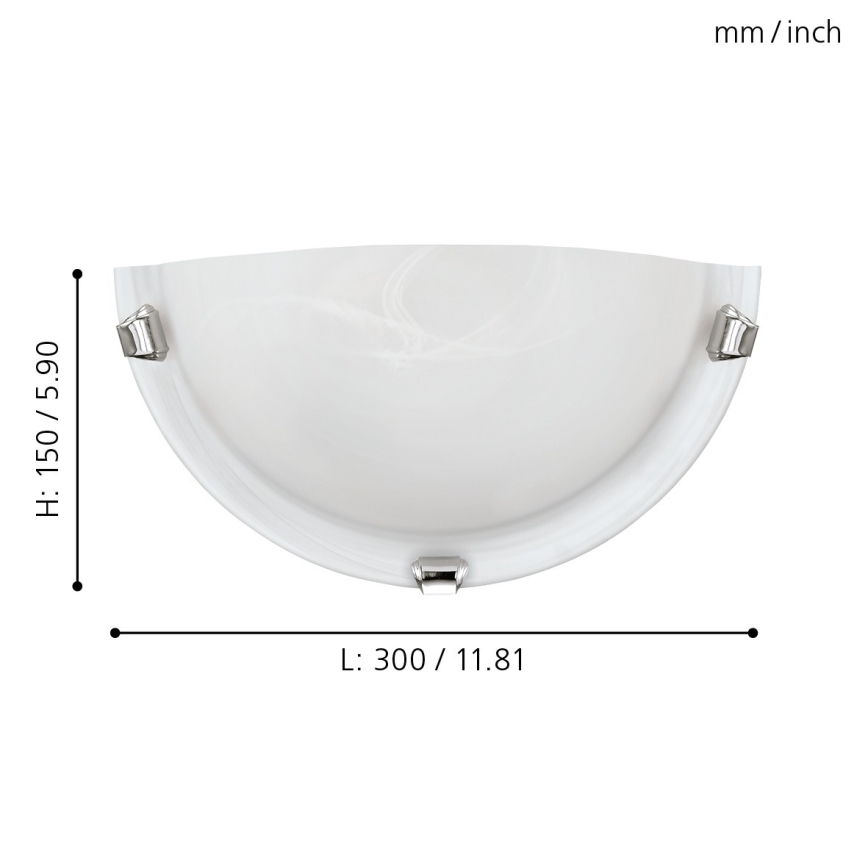 Eglo - sienas gaismeklis 1xE27/60W/230V ar alabastara stiklu