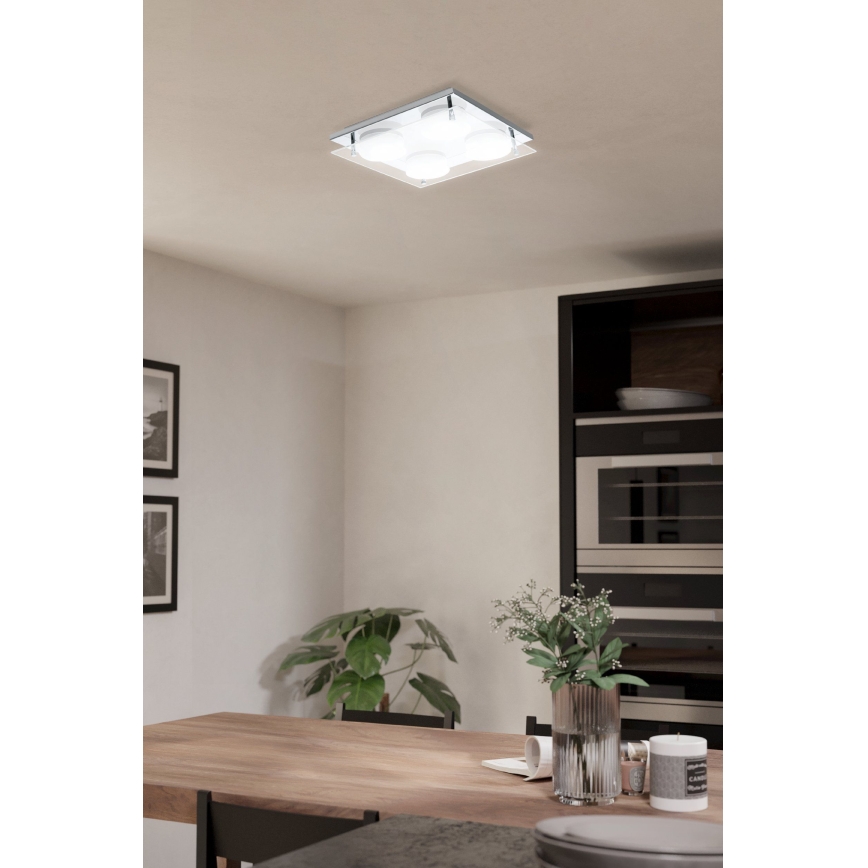 Eglo 75329 - LED griestu gaismeklis ABIOLA 4xLED/6W/230V spīdīgs hroms