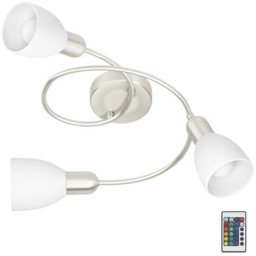 Eglo 75388 - LED RGBW Aptumšojama virsapmetuma lustra GRIMSEY-C 3xE14/4W/230V + tālvadības pults