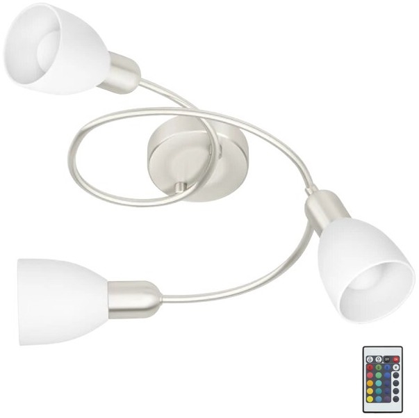 Eglo 75388 - LED RGBW Aptumšojama virsapmetuma lustra GRIMSEY-C 3xE14/4W/230V + tālvadības pults