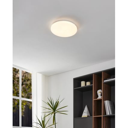 Eglo - LED Griestu lampa ar kustību sensoru LED/15,5W/230V 3000K d. 33 cm balta