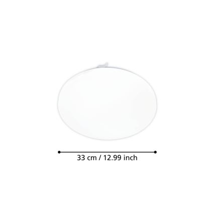Eglo - LED Griestu lampa ar kustību sensoru LED/15,5W/230V 3000K d. 33 cm balta