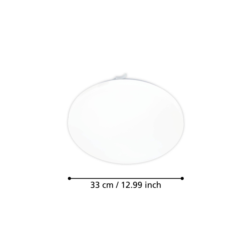 Eglo - LED Griestu lampa ar kustību sensoru LED/15,5W/230V 3000K d. 33 cm balta