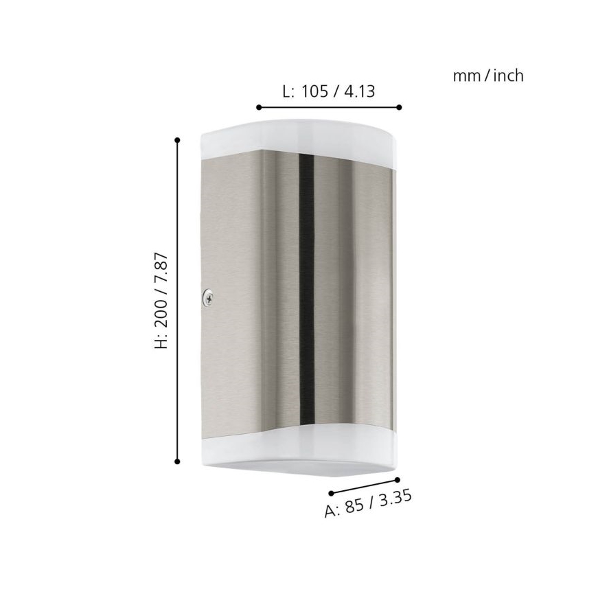 Eglo - LED Āra sienas lampa 2xGU10/4,6W/230V IP44