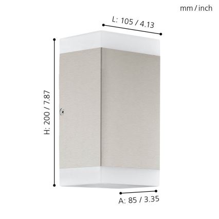 Eglo - LED Āra sienas lampa 2xGU10/4,6W/230V IP44