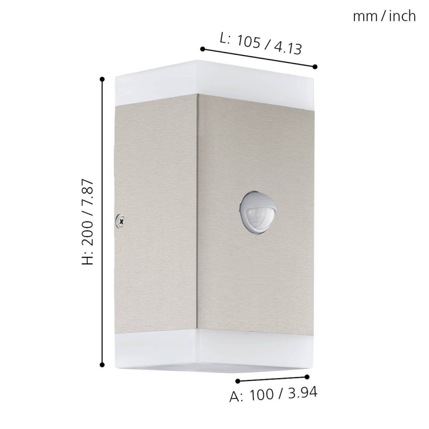 Eglo - LED Āra sienas lampa ar sensoru 2xGU10/4,6W/230V IP44