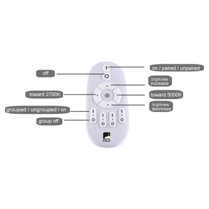 Eglo - LED Aptumšojams panelis LED/25W/230V 2700-5000K + tālvadības pults