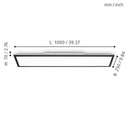 Eglo - LED Aptumšojams panelis LED/25W/230V 2700-5000K + tālvadības pults