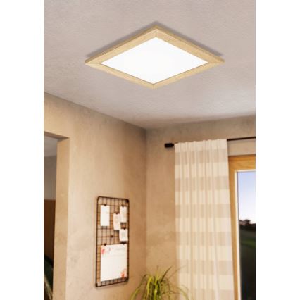Eglo 75643 - LED Griestu lampa CALEMAR LED/19W/230V 4000K 43,7x 43,7 cm brūna
