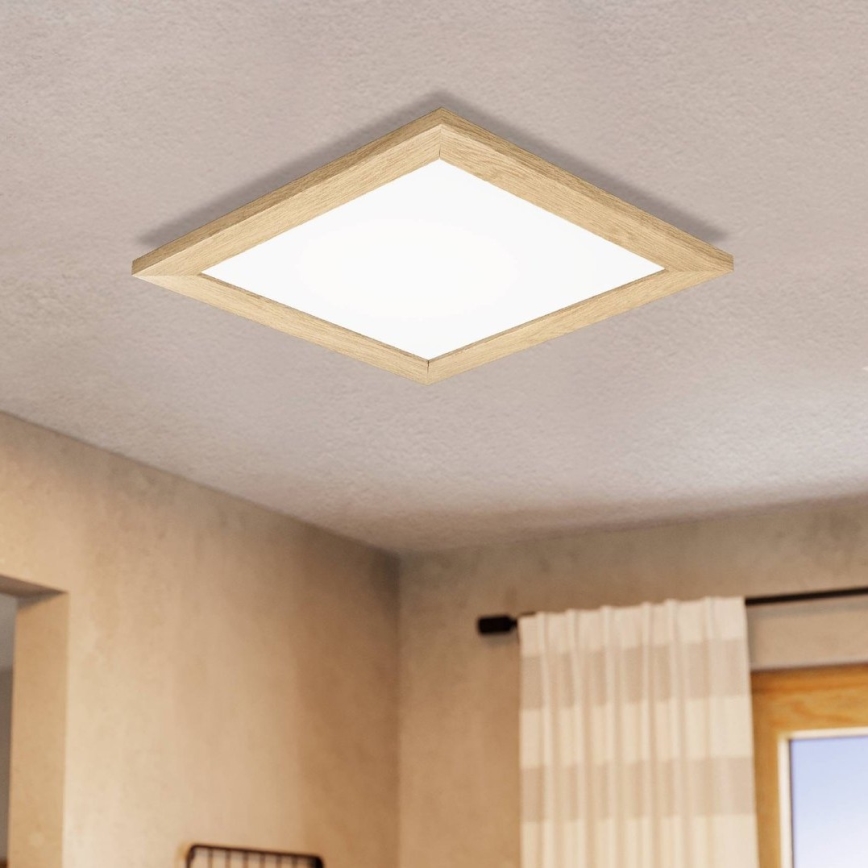Eglo 75643 - LED Griestu lampa CALEMAR LED/19W/230V 4000K 43,7x 43,7 cm brūna