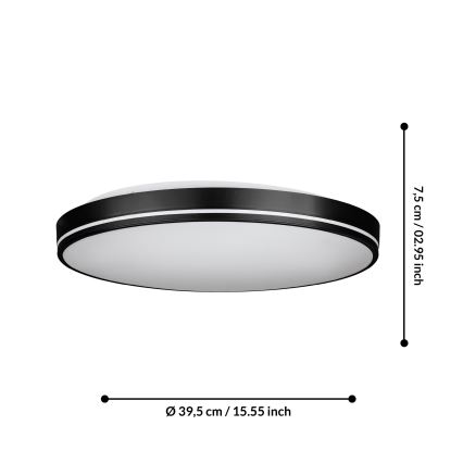 Eglo - LED Aptumšojama griestu lampa LED/22W/230V 3000-6500K + tālvadības pults