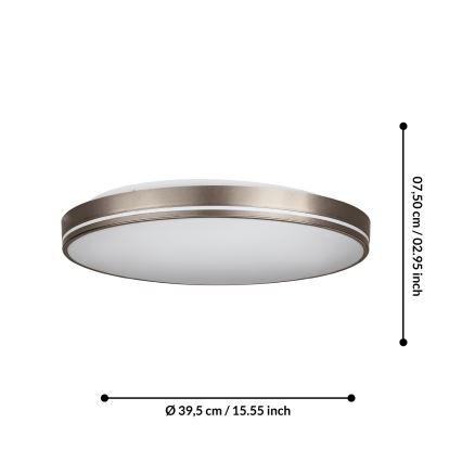 Eglo - LED Aptumšojama griestu lampa LED/22W/230V 3000-6500K + tālvadības pults