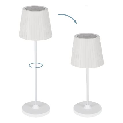 Eglo - regulējama LED āra uzlādējamā galda lampa LED/3,8W/5V 2400/3000/4000K 2000 mAh IP44 balta
