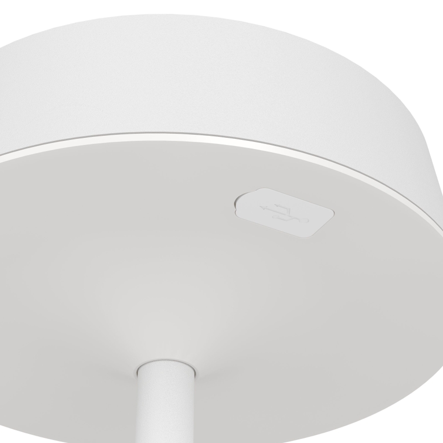 Eglo - LED regulējama, ar saules uzlādi un skārienjūtīga galda lampa, LED/3W/5V, 3000–6000K, 1800 mAh, IP44, balta