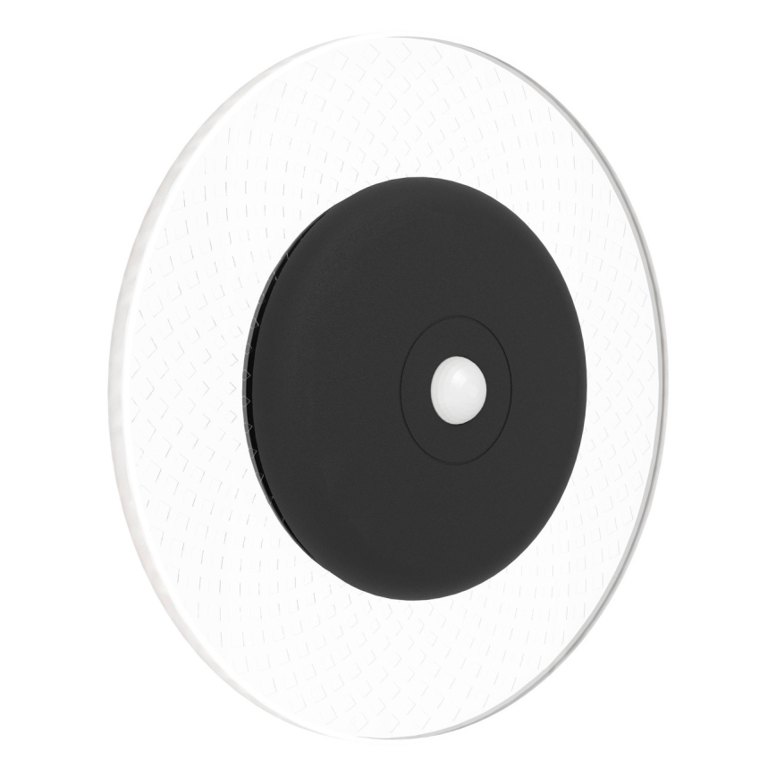 Eglo - LED RGBW uzlādējams, regulējams sienas gaismeklis ar kustības un krēslas sensoru LED/5V 2000 mAh melns + tālvadība