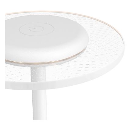 Eglo - uzlādējama, aptumšojama galda lampa ar skārienvadību LED RGBW, 5 V, 2000 mAh, balta