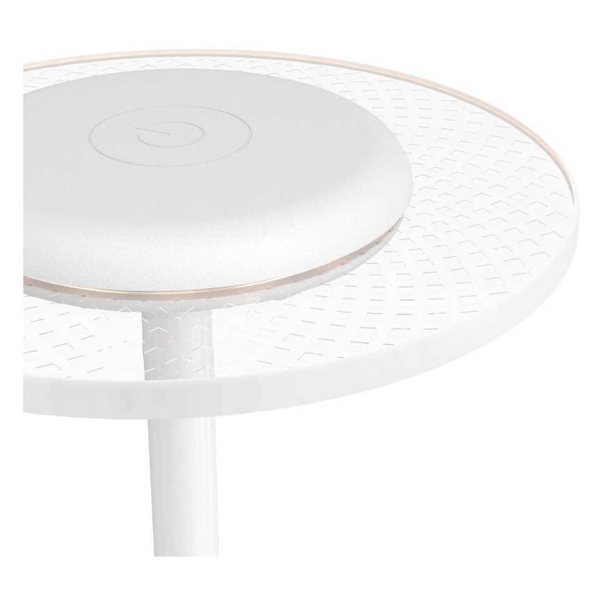 Eglo - uzlādējama, aptumšojama galda lampa ar skārienvadību LED RGBW, 5 V, 2000 mAh, balta