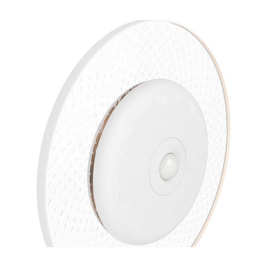 Eglo - LED RGBW regulējams uzlādējams sienas gaismeklis ar kustības un krēslas sensoru, LED/5V, 2000 mAh, balts + tālvadības pults