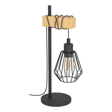 Eglo 780173 - Galda lampa TABODI 1xE27/40W/230V priede/melna