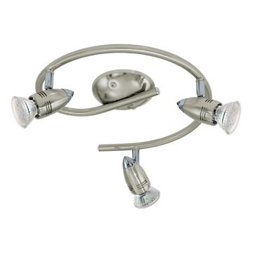 Eglo 78024 - LED Sienas starmetis MAGNUM 3xGU10/3W/230V 3000K matēts hroms