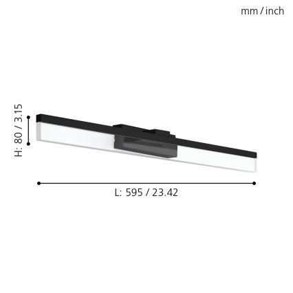 Eglo 780432 - LED Vannas istabas spoguļa apgaismojums YANGUAS LED/11W/230V 3000K 59,5 cm IP44