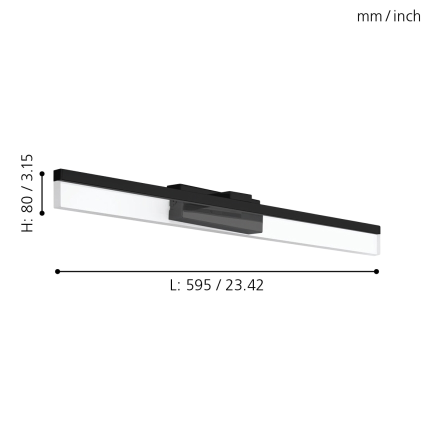 Eglo 780432 - LED Vannas istabas spoguļa apgaismojums YANGUAS LED/11W/230V 3000K 59,5 cm IP44