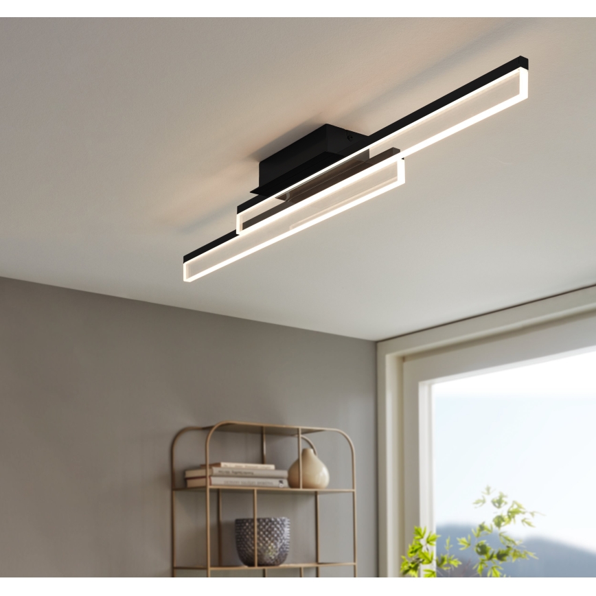 Eglo 780433 - LED vannas istabas griestu gaismeklis YANGUAS 2xLED/11W/230V 3000K IP44 melna